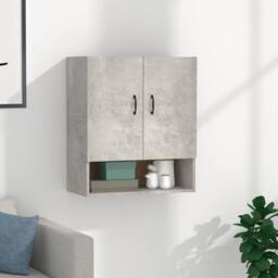 Berkfield Home Wall Cabinet Concrete Grey 60x31x70 cm Engineered Wood - Size: 60 x 31 x 70 cm - thumbnail 2