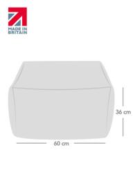 rucomfy Beanbags rucomfy Indoor Bean Bag Ottoman - Weave Pouffe Footstool in Mustard - thumbnail 3