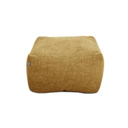 rucomfy Beanbags rucomfy Indoor Bean Bag Ottoman - Weave Pouffe Footstool in Mustard - thumbnail 2
