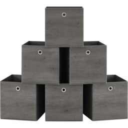SONGMICS Multi Pack Fabric Storage Boxes Storage Containers Bins Easy Grip in Charcoal - thumbnail 7