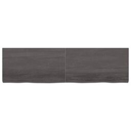 Berkfield Home Table Top Dark Grey 180x50x(2-6) cm Treated Solid Wood Oak - thumbnail 3