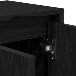 Berkfield Home Black Oak TV Cabinet - 120x30x40.5 cm - Engineered Wood - thumbnail 9