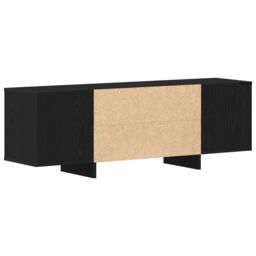 Berkfield Home Black Oak TV Cabinet - 120x30x40.5 cm - Engineered Wood - thumbnail 6