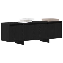 Berkfield Home Black Oak TV Cabinet - 120x30x40.5 cm - Engineered Wood - thumbnail 3
