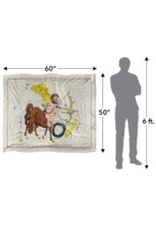 Graffitee Studios Vintage Sagittarius Zodiac Silky Touch Super Soft Throw Blanket 152 X 127 cm in White - thumbnail 5