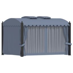 Berkfield Home Gazebo with Curtains 3x4 m Anthracite Steel in Black - thumbnail 6