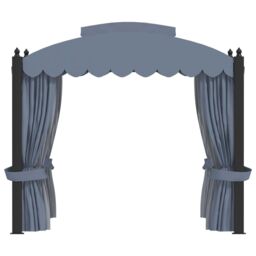 Berkfield Home Gazebo with Curtains 3x4 m Anthracite Steel in Black - thumbnail 3