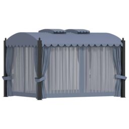 Berkfield Home Gazebo with Curtains 3x4 m Anthracite Steel in Black - thumbnail 5