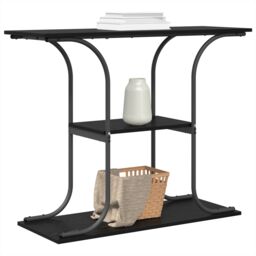 Berkfield Home Console Table Black oak 101 x 35 x 80.5 cm Engineered wood - thumbnail 3