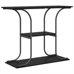 Berkfield Home Console Table Black oak 101 x 35 x 80.5 cm Engineered wood - thumbnail 7