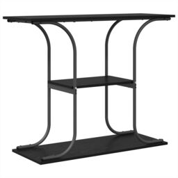 Berkfield Home Console Table Black oak 101 x 35 x 80.5 cm Engineered wood - thumbnail 2