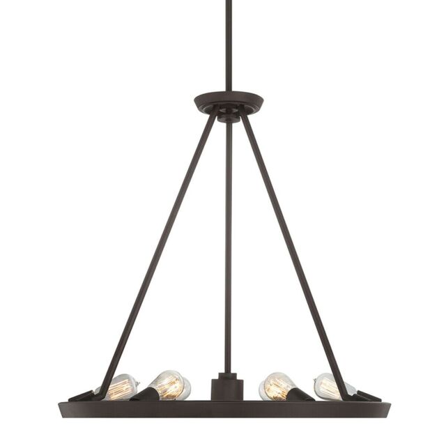 Loops 6 Bulb Chandelier Hanging Pendant LIght Western Bronze LED GU10 60W Bulb - image 1