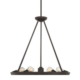 Loops 6 Bulb Chandelier Hanging Pendant LIght Western Bronze LED GU10 60W Bulb - thumbnail 1