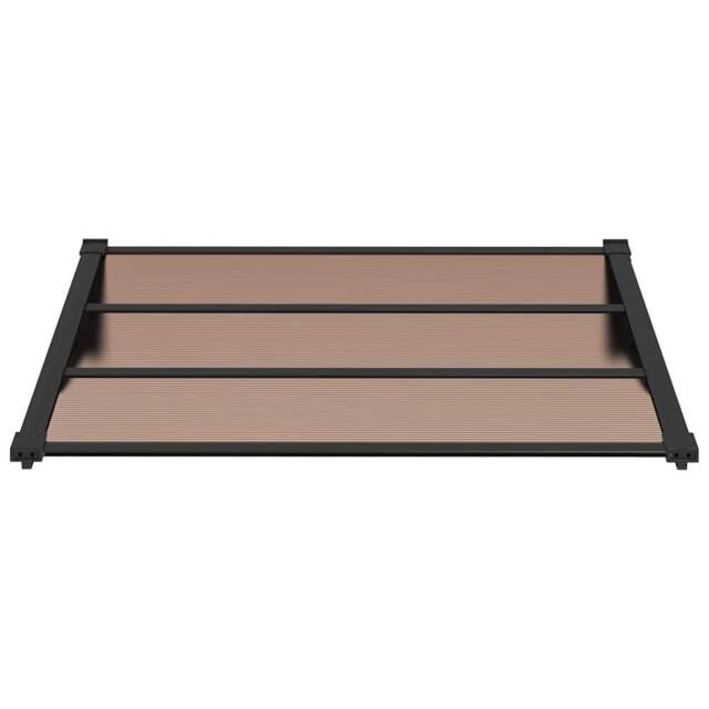 Berkfield Home Durable Door Canopy Black 122x90 cm Polycarbonate - image 1
