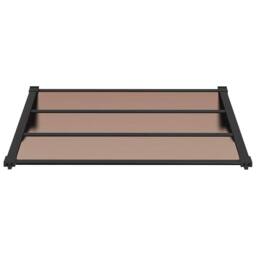 Berkfield Home Durable Door Canopy Black 122x90 cm Polycarbonate - thumbnail 1