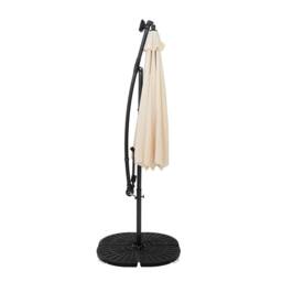 Monstershop LED Cantilever Parasol 3m With Full Fan Base - Cream in Beige - thumbnail 2