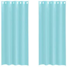 Berkfield Home Voile Curtains with Grommets 2 pcs Turquoise in Aqua