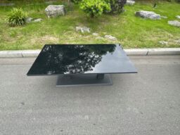 Fimous Aluminum Garden Furniture Rising Adjustable Lifting Dining or Coffee Table Easy Stop 2 Gas Line Dark Grey - thumbnail 4