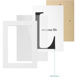 SONGMICS Multi Picture Wall Frame Set 4 Photo Display Gallery Collage in White - thumbnail 6