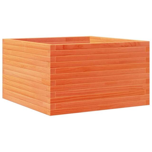Berkfield Home Garden Planter Wax Brown 80x80x45.5 cm Solid Wood Pine - image 1
