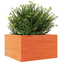 Berkfield Home Garden Planter Wax Brown 80x80x45.5 cm Solid Wood Pine - thumbnail 4