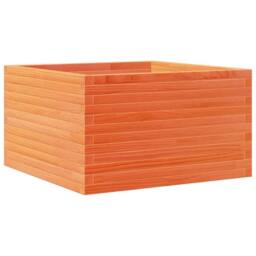Berkfield Home Garden Planter Wax Brown 80x80x45.5 cm Solid Wood Pine - thumbnail 1