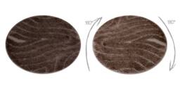 RugsX Dywaniki Łazienkowe Rug in Brown - Size: 100 cm diameter - thumbnail 3