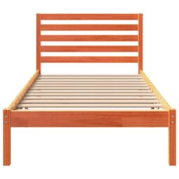 Berkfield Home with Headboard Wax brown 100 x 200 cm Solid pine wood - thumbnail 6