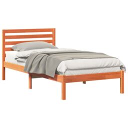 Berkfield Home with Headboard Wax brown 100 x 200 cm Solid pine wood - thumbnail 3