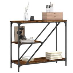 Berkfield Home Decorative Console Table Smoked Oak 88.5x30x75 cm Engineered Wood in Brown - thumbnail 1