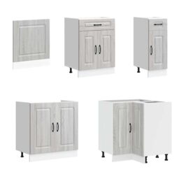 Berkfield Home 11 Piece Kitchen Cabinet Set Kalmar Grey Sonoma Engineered Wood - thumbnail 4