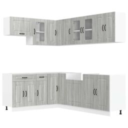 Berkfield Home 11 Piece Kitchen Cabinet Set Kalmar Grey Sonoma Engineered Wood - thumbnail 2