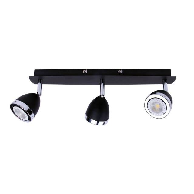 Netlighting Calasa Modern 3 Light Ceiling Spotlight Bar GU10 in Black - image 1