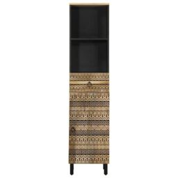 Berkfield Home Bathroom Cabinet 38x33.5x160 cm Solid Wood Mango in Brown - thumbnail 3