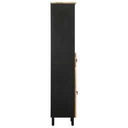 Berkfield Home Bathroom Cabinet 38x33.5x160 cm Solid Wood Mango in Brown - thumbnail 4