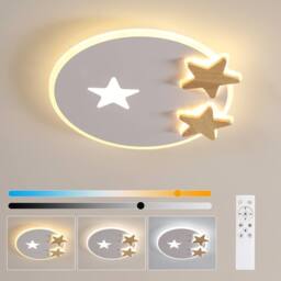 Pheashine Dimmable LED Ceiling Light 3000K-6500K Acrylic Chandelier 31W in White