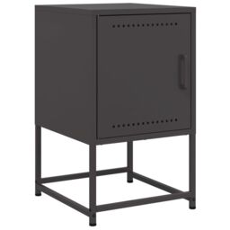 Berkfield Home Bedside Cabinets 2 pcs Black 36x39x60.5 cm Steel - thumbnail 6