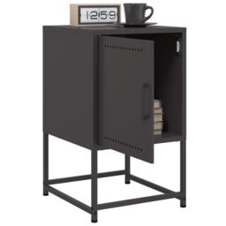 Berkfield Home Bedside Cabinets 2 pcs Black 36x39x60.5 cm Steel - thumbnail 4