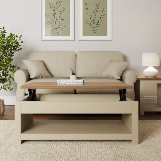 GFW Lancaster Lift Up Coffee Table in Cream - image 1