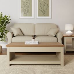 GFW Lancaster Lift Up Coffee Table in Cream - thumbnail 3