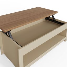 GFW Lancaster Lift Up Coffee Table in Cream - thumbnail 7