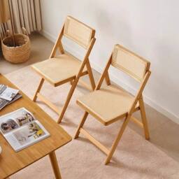 Kelvenix Farmhouse Rustic Wood Chair Set of 2 in Brown - Size: 0.6m2 - thumbnail 5