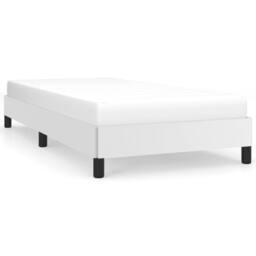 Berkfield Home Bed Frame White 90x190 cm Single Faux Leather - thumbnail 2