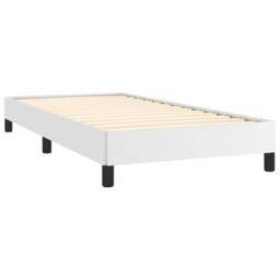 Berkfield Home Bed Frame White 90x190 cm Single Faux Leather - thumbnail 4
