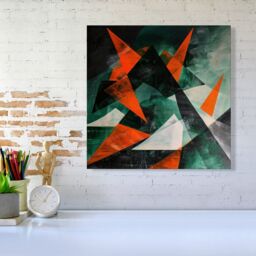 Warren Reed - Designer Curved Geometry Canvas - Size: w10 inch x h10 inch - thumbnail 1