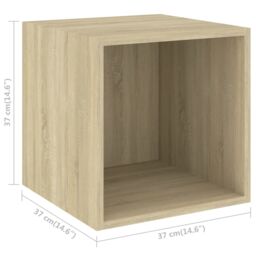 Berkfield Home 4 Piece TV Cabinet Set Sonoma Oak Engineered Wood in Brown - thumbnail 6