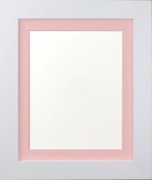 Frames & Mirrors 4U Metro White Frame with Pink Mount for Image Size A5 - thumbnail 1