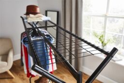 House of Home Clothing Rail Heavy Duty Hanging Clothes Shoe Hat Rack Shelves With Wheels 4ft x 5ft in Black - thumbnail 4