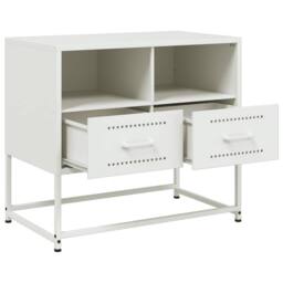 Berkfield Home TV Cabinet White 68x39x60.5 cm Steel - thumbnail 9