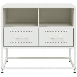Berkfield Home TV Cabinet White 68x39x60.5 cm Steel - thumbnail 6